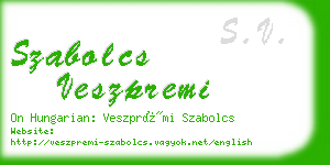 szabolcs veszpremi business card